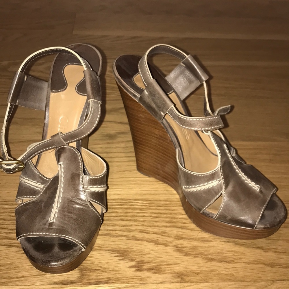 Designer Chloe Wedge Sandal